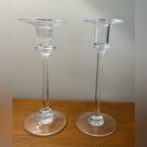 (2) Simon Pearce Handblown Glass Cavendish Candlesticks